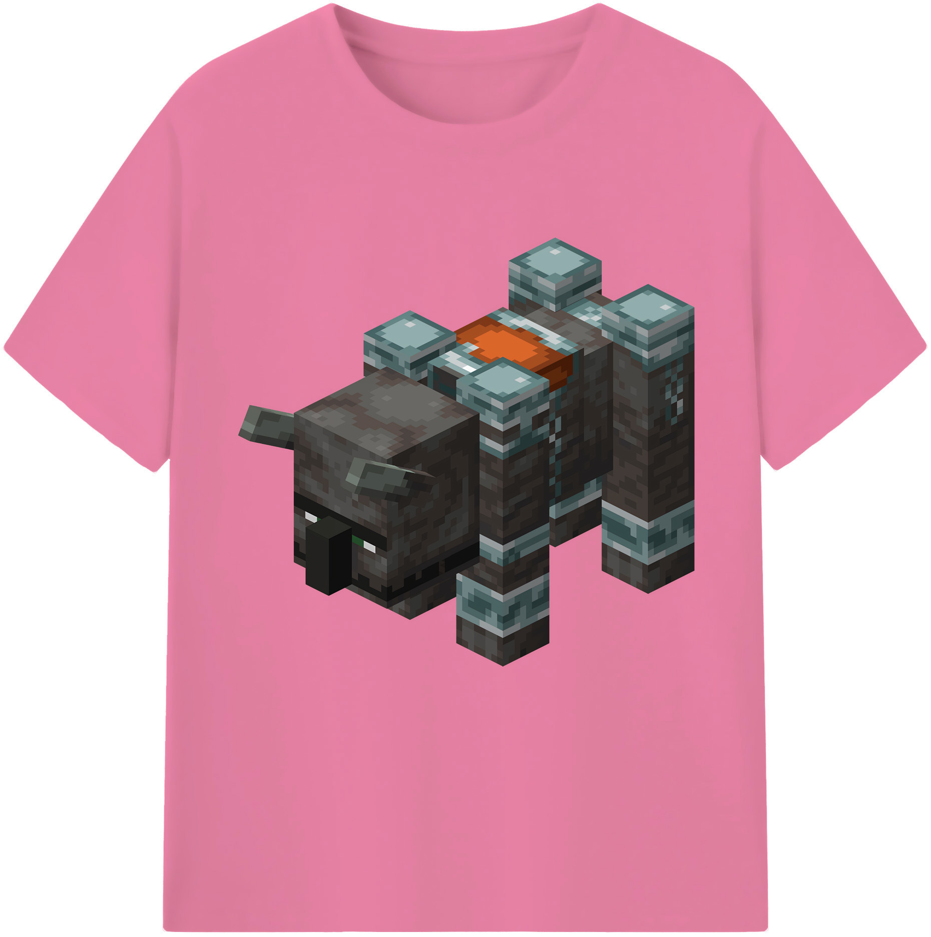 （画像用） マインクラフト ブロックの世界 Minecraft MC Block world 綿100％半袖Tシャツ（フロントプリント）